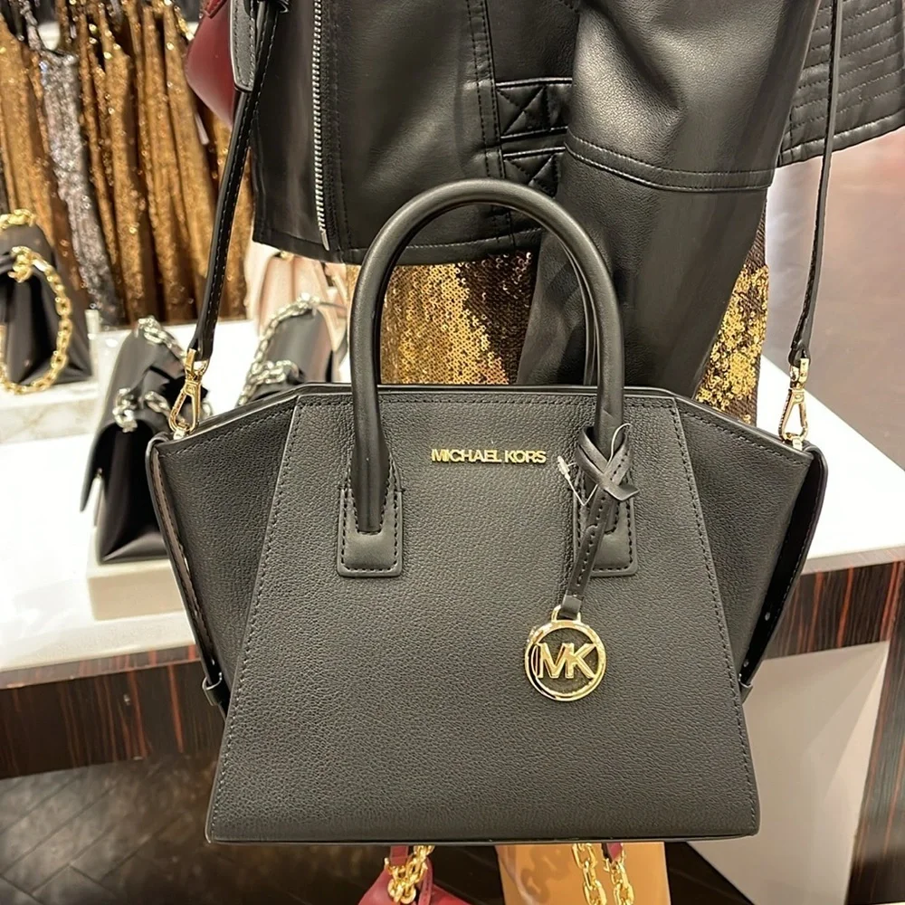 MICHAEL KORS Avril Small Leather Top-Zip Satchel NWT